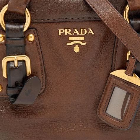 prada dark brown antic cervo satchel|PRADA Cervo Antik Shopping Satchel Cacao Sfumato.